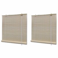 vidaXL Rollos 2 Stk. Natürlicher Bambus 120 x 160 cm