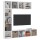 vidaXL 3-tlg. B&uuml;cher-/TV-Schrank Set Wei&szlig; 180&times;30&times;180 cm