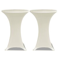 vidaXL Stehtischhussen 4 Stk. Ø 60 cm Creme Stretch