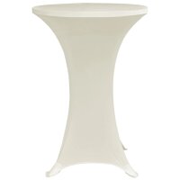 vidaXL Stehtischhussen 4 Stk. &Oslash; 60 cm Creme Stretch