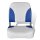 vidaXL Bootssitze 2 Stk. Klappbare Rückenlehne Mit Blau-Weißem Kissen