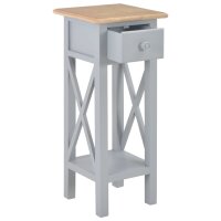 vidaXL Beistelltisch Grau 27 x 27 x 65,5 cm Holz