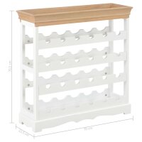 vidaXL Weinschrank Wei&szlig; 70 x 22,5 x 70,5 cm MDF