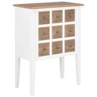 vidaXL Sideboard Wei&szlig; 54 x 30 x 80 cm Massivholz Mango