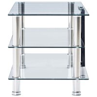 vidaXL TV-Tisch Transparent 150 x 40 x 40 cm Geh&auml;rtetes Glas