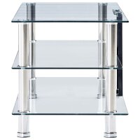 vidaXL TV-Tisch Transparent 120 x 40 x 40 cm Geh&auml;rtetes Glas