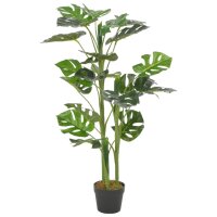 vidaXL K&uuml;nstliche Pflanze Monstera mit Topf Gr&uuml;n 100 cm