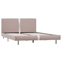 vidaXL Bettgestell Cappuccino-Braun Kunstleder 140x200 cm