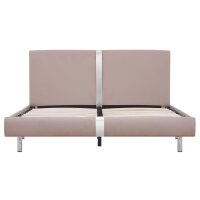 vidaXL Bettgestell Cappuccino-Braun Kunstleder 140x200 cm