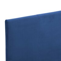 vidaXL Bettgestell Blau Stoff 90&times;200 cm