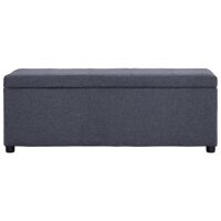 vidaXL Bank mit Staufach 116 cm Dunkelgrau Polyester