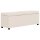 vidaXL Bank mit Staufach 116 cm Creme Polyester