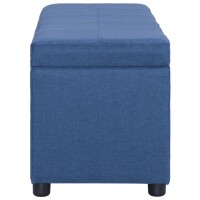 vidaXL Bank mit Staufach 116 cm Blau Polyester