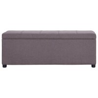 vidaXL Bank mit Staufach 116 cm Taupe Polyester