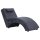 WOWONA Massage Chaiselongue mit Kissen Grau Wildleder-Optik