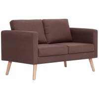 vidaXL 2-Sitzer-Sofa Stoff Braun