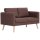 vidaXL 2-Sitzer-Sofa Stoff Braun