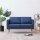 vidaXL 2-Sitzer-Sofa Stoff Blau