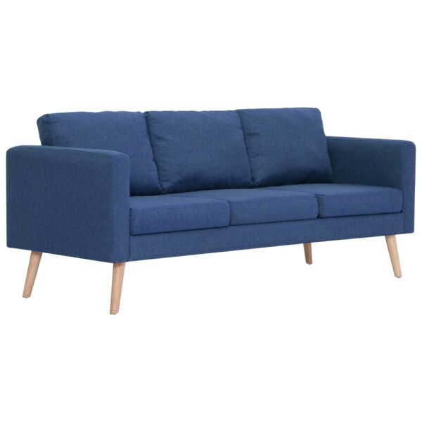 vidaXL 3-Sitzer-Sofa Stoff Blau