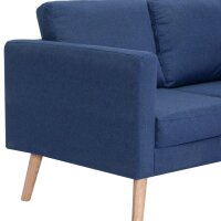 vidaXL 3-Sitzer-Sofa Stoff Blau