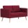 vidaXL 2-Sitzer-Sofa Stoff Weinrot