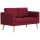 vidaXL 2-Sitzer-Sofa Stoff Weinrot