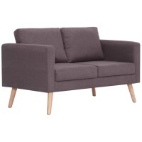 vidaXL 2-Sitzer-Sofa Stoff Taupe