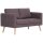 vidaXL 2-Sitzer-Sofa Stoff Taupe