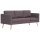 vidaXL 3-Sitzer-Sofa Stoff Taupe