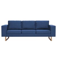 vidaXL 3-Sitzer-Sofa Stoff Blau