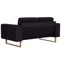 vidaXL 2-Sitzer-Sofa Stoff Schwarz