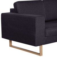 vidaXL 2-Sitzer-Sofa Stoff Schwarz