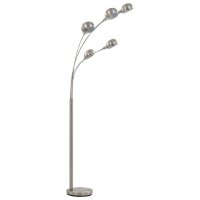 vidaXL Stehlampe 200 cm 5 x E14 Silbern