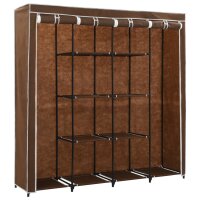 vidaXL Kleiderschrank mit 4 Fächern Braun 175 x 45 x 170 cm