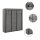 vidaXL Kleiderschrank mit Fächern und Stangen Grau 150x45x175cm Stoff