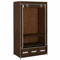 vidaXL Kleiderschrank Braun 87 x 49 x 159 cm Stoff