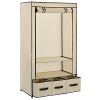 vidaXL Kleiderschrank Creme 87 x 49 x 159 cm Stoff