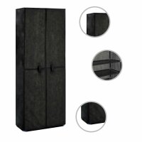 vidaXL Schuhschrank Schwarz 60 x 30 x166 cm Stoff