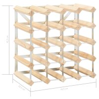 vidaXL Weinregal f&uuml;r 20 Flaschen Massivholz Kiefer