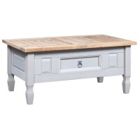 vidaXL Couchtisch Mexiko-Stil Kiefernholz Grau 100x60x45 cm