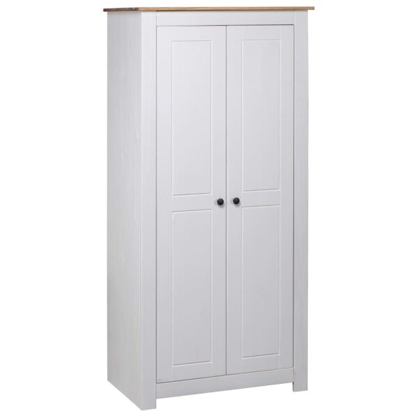 vidaXL Kleiderschrank Wei&szlig; 80&times;50&times;171,5 cm Kiefer Massiv Panama Serie