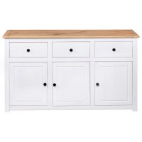 vidaXL Sideboard Wei&szlig; 135x40x80 cm Kiefernholz Panama