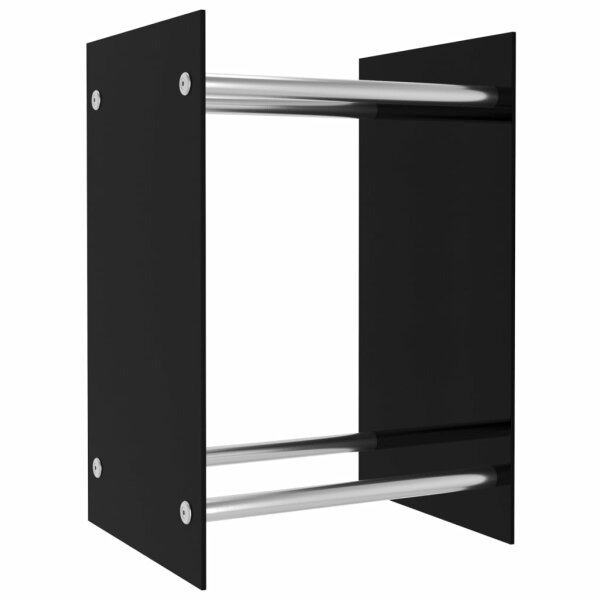 vidaXL Brennholzregal Schwarz 40 x 35 x 60 cm Glas