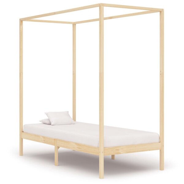 vidaXL Himmelbett-Gestell Massivholz Kiefer 90 x 200 cm