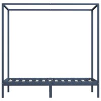 vidaXL Himmelbett-Gestell Grau Massivholz Kiefer 100 x 200 cm