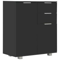 vidaXL Sideboard Hochglanz-Schwarz 71x35x80 cm Holzwerkstoff