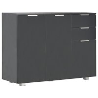 vidaXL Sideboard Hochglanz-Schwarz 107x35x80,5 cm