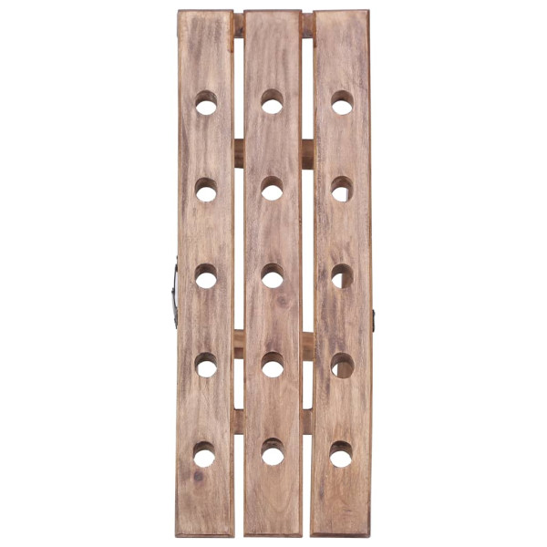 vidaXL Weinregal für 15 Flaschen 26x50x70 cm Altholz Massiv