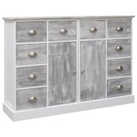 vidaXL Sideboard mit 10 Schubladen Grau 113&times;30&times;79 cm Holz