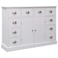 vidaXL Sideboard mit 10 Schubladen Weiß 113 x 30 x...